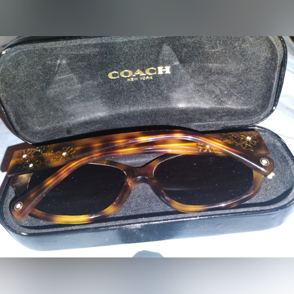 Coach Tortoise Shell Sunglasses - Picture 2 of 3